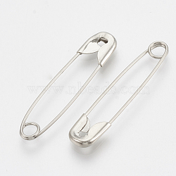 Iron Safety Pins, Platinum, 30x7x0.5mm, 1000pcs/box(NEED-N001-04-P)