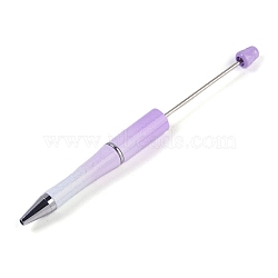 Beadable Pen, Plastic Ball-Point Pen, for DIY Personalized Pen with Jewelry Beads, Lilac, 145~148x11.4mm(MAK-A018-06C)