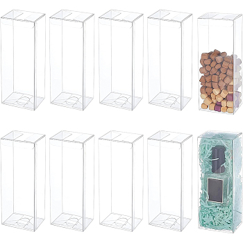 BENECREAT Transparent Plastic PET Box Gift Packaging, Rectangle, Clear, 17.5x6.5x5cm