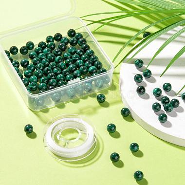 100pcs 8mm perles rondes en malachite naturelle(DIY-LS0002-33)-5