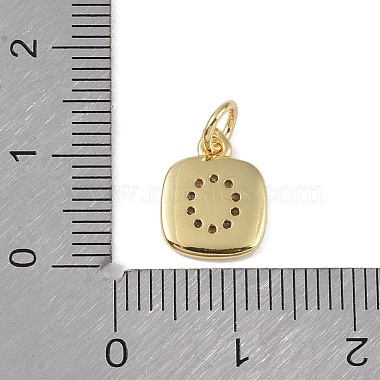 Rack-Beschichtung Messing Micro Pave klar Cubic Zirkonia Charms(KK-E110-14G-O)-3