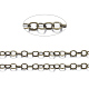 Brass Flat Oval Cable Chains(CHC025Y-AB)-1