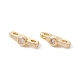Rack Plating Brass Pave Clear Cubic Zirconia Connector Charms(X-KK-G433-04LG)-2