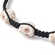 Bracelets de perles tressées en forme de crâne d'halloween(BJEW-TA00472)-3