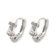 Rack Plating Brass with Cubic Zirconia Hoop Earrings for Women(EJEW-G363-01P)-1