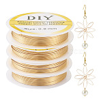 Copper Wire, DIY Craft Making Supplies, Real 14K Gold Plated, 0.8mm, 20 Gauge, about 8.53 Feet(2.6m)/Roll(CWIR-TAC0003-01D)