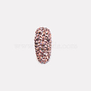 Glass Rhinestone Flat Back Cabochons, Back Plated, Faceted, Half Round, Light Rose, 3~3.2x1.5mm, about 1440pcs/bag(RGLA-S002-12SS-41)