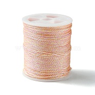 17M Rainbow Color Polyester Sewing Thread, 9-Ply Polyester Cord for Jewelry Making, Colorful, 0.6mm, about 18.59 Yards(17m)/Roll(OCOR-E026-08B)