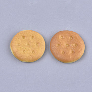 Resin Decoden Cabochons, Imitation Food, Biscuit, Navajo White, 27.5x27x4.5mm(CRES-T010-123)