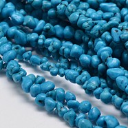 Synthetic Turquoise Nuggets Beads Strands, Dyed, 3~5x3~5mm, Hole: 1mm, about 34 inch(G-L269-01)