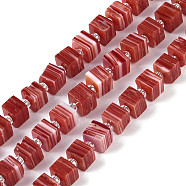 Handmade Nepalese Lampwork Beads Strands, 3D Cube Box Shape, FireBrick, 5.5x6x5.5mm, Hole: 1mm, about 51~53pcs/strand, 15.59''~16.26''(39.6~41.3cm)(LAMP-M019-01G)