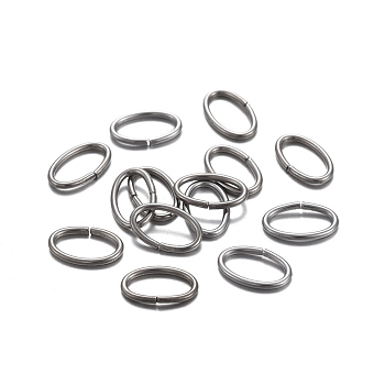 Tarnish Resistant 304 Stainless Steel Jump Rings, Open Jump Rings, Oval, Stainless Steel Color, 20 Gauge, 8x5x0.8mm, Inner Diameter: 3.5x6.5mm