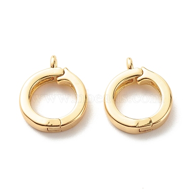 Real 18K Gold Plated Ring Brass Charms