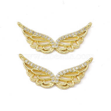 Brass Micro Pave Clear Cubic Zirconia Connector Charms(KK-E068-VC027)-2