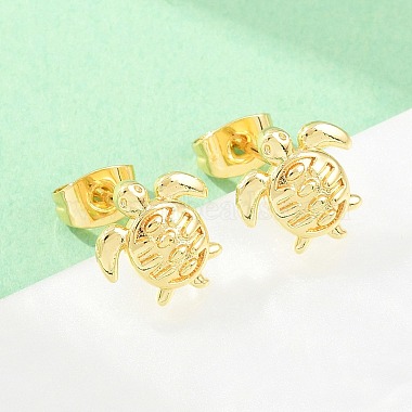 Brass Stud Earrings(EJEW-F405-02G)-1
