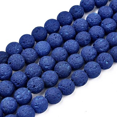 Synthetic Lava Rock Beads Strands(G-S247-8mm-14-1)-3
