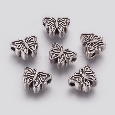 13mm Butterfly Alloy Beads