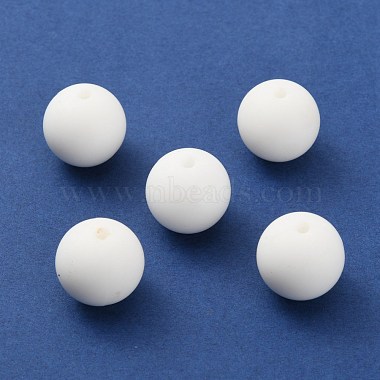 White Round Silicone Beads