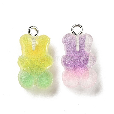 Pendentifs en résine translucide de couleur dégradée(RESI-C015-01P)-3