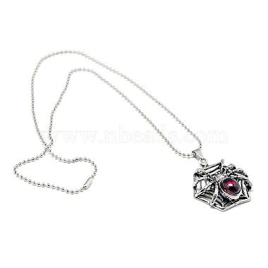 Alloy Glass Pendant Necklaces(NJEW-S381-098)-2