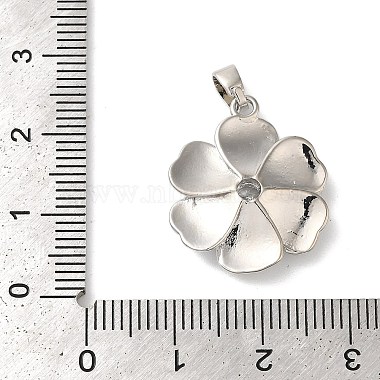 Placage de crémaillère en laiton micro pavé pendentifs en zircone cubique claire(KK-U022-04P)-3