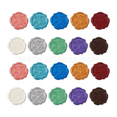 20Pcs 10 Colors Adhesive Wax Seal Stickers(DIY-TA0003-49)-2