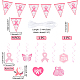 Ahademaker bannières en papier et décoration pendentif en ruban de sensibilisation au cancer du sein(DIY-GA0004-05)-2
