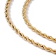 201 Stainless Steel Rope Chain Necklace for Men Women(NJEW-P268-A30-2X5)-2