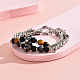 2Pcs 2 Style Natural Obsidian Beaded Bracelets Set(VB2931)-2