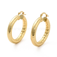 Rack Plating Brass Thick Hoop Earrings for Women, Lead Free & Cadmium Free, Real 18K Gold Plated, 46x40.5x6.5mm, Pin: 1~2x0.8mm(EJEW-F302-05G)
