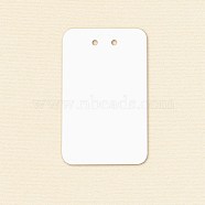 Paper Keychain Display Cards, Rectangle, White, 12.5x7.5cm(PW-WG18293-02)