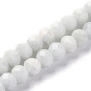 Natural Aquamarine Beads Strands, Faceted, Rondelle, 8x6mm, Hole: 1mm, about 63~64pcs/strand, 14.96''~15.35''(38~39cm)(G-K380-A23-01)