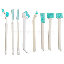 2 Sets Cloth Brush, with ABS Plastic Handle, Groove Gap Cleaning Tools, Turquoise, 140~187x8~10.5x5~25mm(TOOL-GF0003-24)
