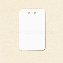 Paper Keychain Display Cards, Rectangle, White, 12.5x7.5cm(PW-WG18293-02)
