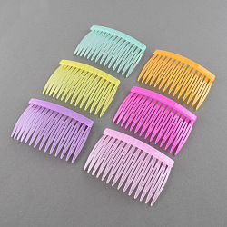 Plastic Hair Combs Findings, Mixed Color, 46x70mm(PHAR-R018-M)