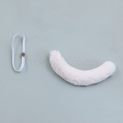 Mini Plush Doll Cat Tail, with Magnet, for DIY Moppet Makings Kids Photography Props Decorations Accessories, Misty Rose, 120mm(WG98671-06)