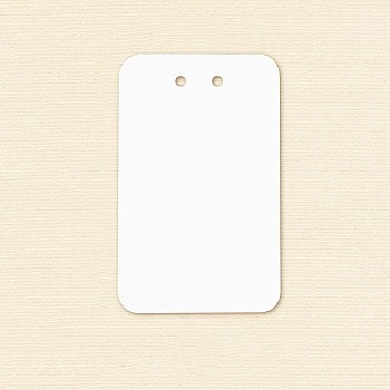 Paper Keychain Display Cards, Rectangle, White, 12.5x7.5cm