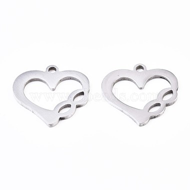 Stainless Steel Color Heart 201 Stainless Steel Charms