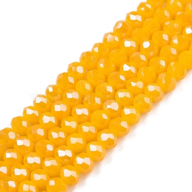 Gold Rondelle Glass Beads