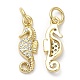 Brass Micro Pave Cubic Zirconia Pendants(KK-Q775-04G)-1