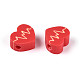 Valentine's Day Handmade Polymer Clay Beads(CLAY-T023-15)-2