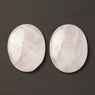 Natural Rose Quartz Worry Stone for Anxiety Therapy, Oval Thumb Stone, 45x34~35x7~8.5mm(G-B036-01E)
