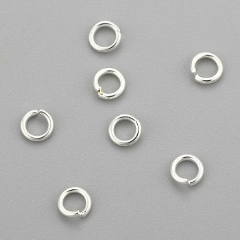 304 Stainless Steel Jump Rings, Open Jump Rings, Silver, 20 Gauge, 4x0.8mm, Inner Diameter: 2.4mm