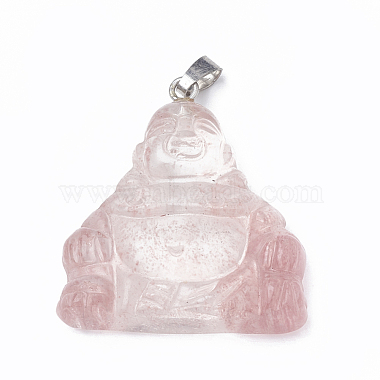 Cherry Quartz Glass Pendants(G-S299-47)-2