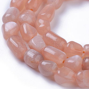 Chapelets de perles de sunstone naturelle naturelles(G-P433-14)-3