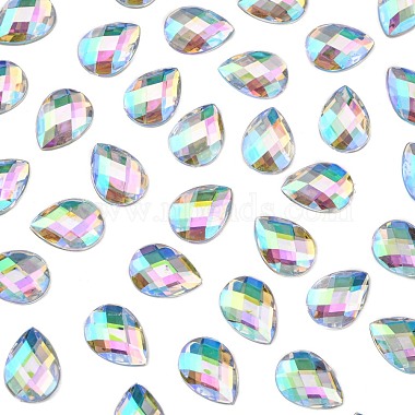 Nachahmung taiwan Acryl Strass Cabochons(GACR-A022-13x18mm-17)-4