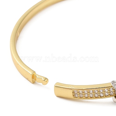 Rack Plating Brass Hinged Bangles with Cubic Zirconia(BJEW-D059-01G)-4