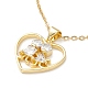 Coeur de zircone cubique clair avec collier pendentif couples(NJEW-O125-17G)-1