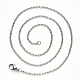304 Stainless Steel Cable Chain Necklace(NJEW-S420-007A-P)-2