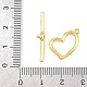 ハート真鍮トグル留め金(KK-G548-43G-01)-4